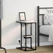 vidaXL Nattduksbord Grå Sonoma 41,5 x 26 x 60,5 cm Konstruerat trä