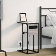 vidaXL Nattduksbord Grå Sonoma 41,5 x 26 x 60,5 cm Konstruerat trä