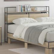 vidaXL Förvaringshuvudgavel med hylla Sonoma ek 120 cm Konstruerat trä