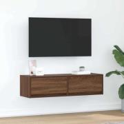 vidaXL TV-skåp med låda brun ek 100 x 31 x 25,5 cm Konstruerat trä