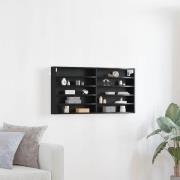 vidaXL Visningsskåp Svart Ek 100 x 8,5 x 50 cm Konstruerat trä