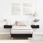 vidaXL Sängram Svart ek 100 x 200 cm Konstruerat trä