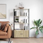 vidaXL Hyllsystem Sonoma ek 80 x 30 x 155.5 cm Konstruerat trä