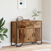 vidaXL Sideboard med låda Gammalt trä 97 x 32,5 x 74,5 cm