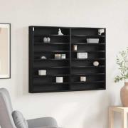 vidaXL Skåp med hylla Svart ek 100 x 8.5 x 75 cm Konstruerat trä
