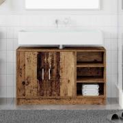 vidaXL Diskho Skåp Gammalt trä 90 x 29 x 55 cm Konstruerat trä