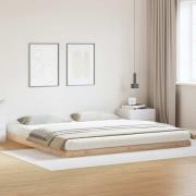 vidaXL Sängram Naturfärg 200 x 220 cm Massiv furu