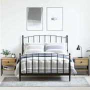 vidaXL Sängbord med låda 2 pcs artisan ek 40 x 42 x 45 cm