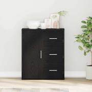 vidaXL Sideboard med låda Svart ek 60 x 31 x 70 cm Konstruerat trä
