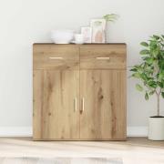 vidaXL Sideboard med låda artisan ek 79 x 38 x 80 cm Konstruerat trä