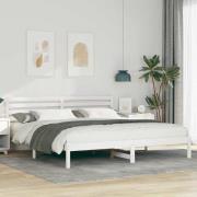 vidaXL Sängram med huvudgavel Vit 180 x 200 cm Massiv furu