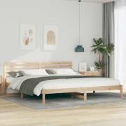 vidaXL Sängram med huvudgavel Brun 200 x 210 cm Massiv furu