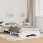 vidaXL Sängram Vit 80 x 220 cm Massiv furu