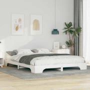vidaXL Sängram Vit 160 x 220 cm Massiv furu