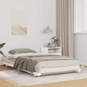 vidaXL Sängram Vit 80 x 200 cm Massiv furu