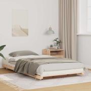 vidaXL Sängram Brun 75 x 190 cm Massiv furu