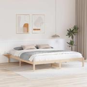 vidaXL Sängram Naturfärg 200 x 200 cm Massiv furu