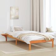 vidaXL Sängram Vaxbrun 90 x 190 cm Massiv furu
