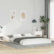 vidaXL Sängram Vit 150 x 200 cm Massiv furu