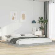 vidaXL Sängram Vit 180 x 220 cm Massiv furu