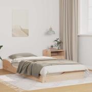 vidaXL Sängram Brun 100 x 200 cm Massiv furu