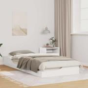 vidaXL Sängram Vit 100 x 210 cm Massiv furu