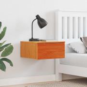 vidaXL Sängbord med låda 2 pcs Vaxbrun 37 x 35 x 18,5 cm Massiv furu