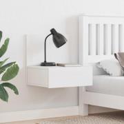 vidaXL Sängbord med låda 2 pcs Vit 42 x 32,5 x 40 cm Massiv furu