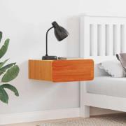 vidaXL Sängbord med låda 2 pcs Vaxbrun 39 x 34 x 16,5 cm Massiv furu