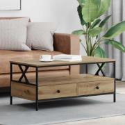 vidaXL Kaffeebord artisan ek 100 x 51 x 45 cm Konstruerat trä