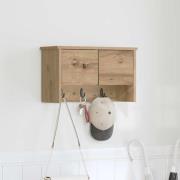 vidaXL Väggmonterad Klädhängare med hylla artisan ek 50 x 20 x 30 cm