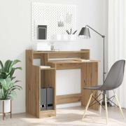 vidaXL Skrivbord med hylla artisan ek 97 x 45 x 90 cm Konstruerat trä