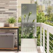 vidaXL Trädgårds integritetsskärm Silver 50 x 140 cm Galvaniserat stål