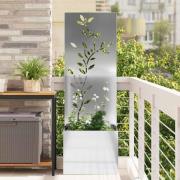 vidaXL Trädgårds integritetsskärm Silver 50 x 140 cm Galvaniserat stål