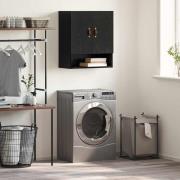 vidaXL Väggskåp Väggmonterad Svart ek 60 x 31 x 70 cm Konstruerat trä