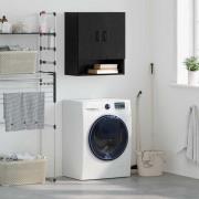 vidaXL Väggskåp Väggmonterad Svart ek 60 x 31 x 70 cm Konstruerat trä