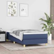 vidaXL Boxspring-sängram blå 80x200 cm tyg