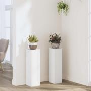 vidaXL Växtställ 2 st vit 17x17x60 cm konstruerat trä