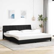 vidaXL Bed Frame without Mattress "Hanko" Black 200x200cm Fabric