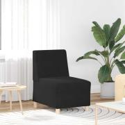 vidaXL Soffstol utan armstöd svart 55 cm sammet