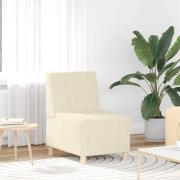 vidaXL | Modulsofa utan armstöd | Kräm 55 x 74 x 82 cm Mockatyg