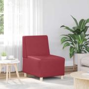 vidaXL Soffstol utan armstöd vinröd 55 cm konstläder