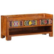 vidaXL Skobänk Flerfärgsdesign 100 x 35 x 45 cm massivt akacia