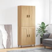 vidaXL Högskåp sonoma-ek 69,5x34x180 cm konstruerat trä