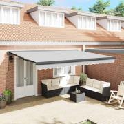 Markis Antracit 5 x 3 m Metall