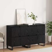 vidaXL Skåp 2 pcs Svart ek 120 x 35 x 70 cm Konstruerat trä