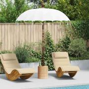 vidaXL Balinesisk Parasol Kräm (180-190) x 260 cm