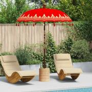 vidaXL Balinesisk Parasol Röd (180-190) x 260 cm