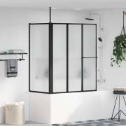 vidaXL Duschvägg Övrigt Svart 120 x 70 x 137 cm Aluminium