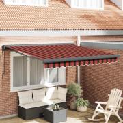 vidaXL Markis infällbar orange och brun 3,5x2,5 m tyg&aluminium